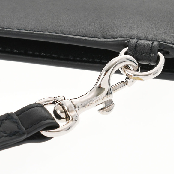 SAINT LAURENT Black Calfskin Clutch Bag - Picture 4 of 12